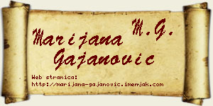 Marijana Gajanović vizit kartica